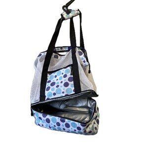 Rotanet Mesh Beach Tote ag with a Built-in Insulated Cooler